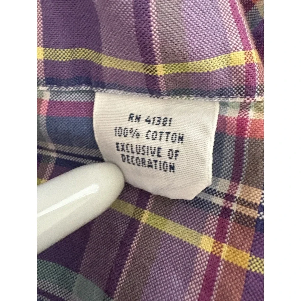 Polo Ralph Lauren Mens Long Sleeve Plaid Button Down Large Pink Purple‎